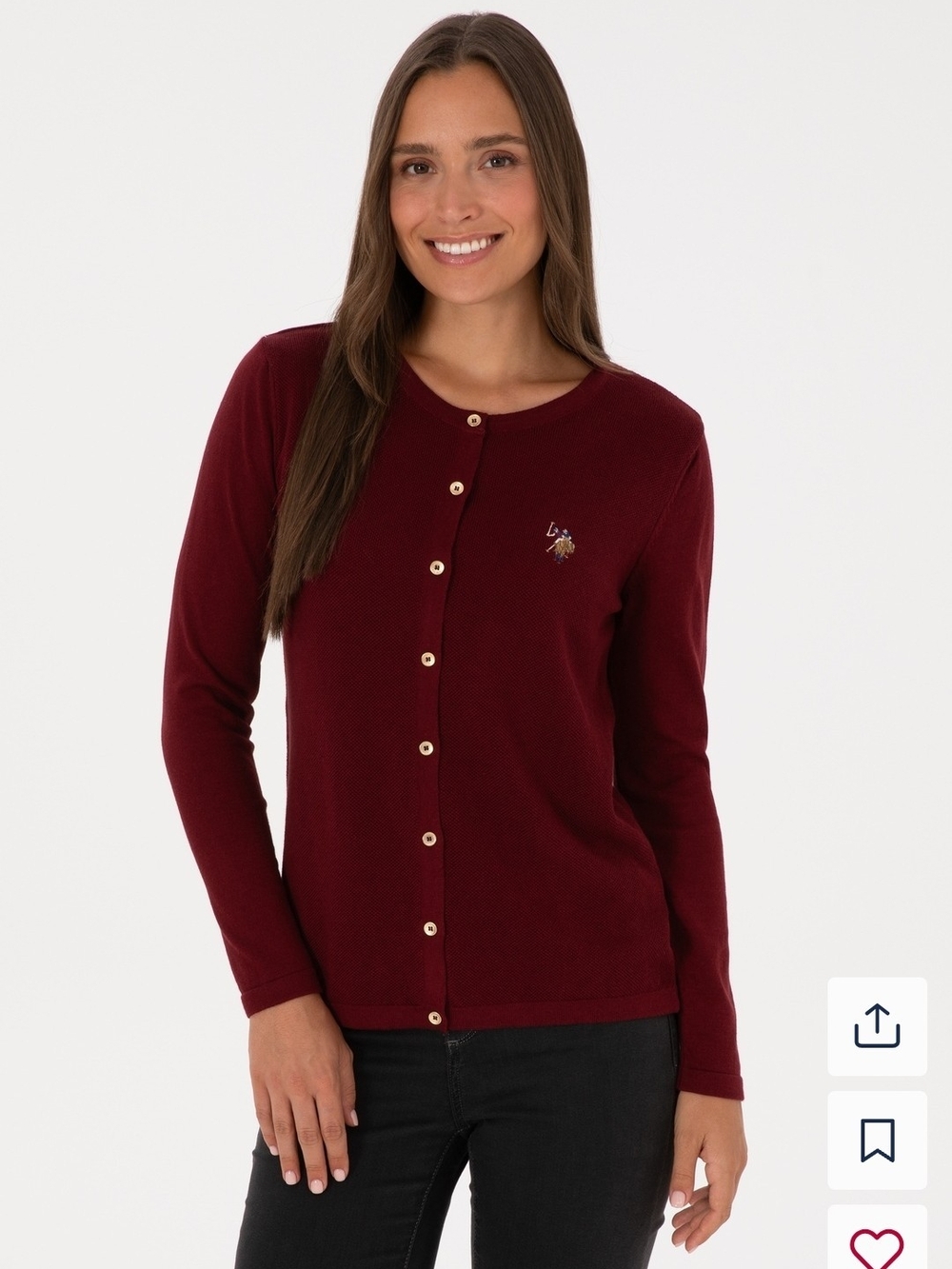U.S. Polo Assn. Classic Fine-Knit Cardigan Size S